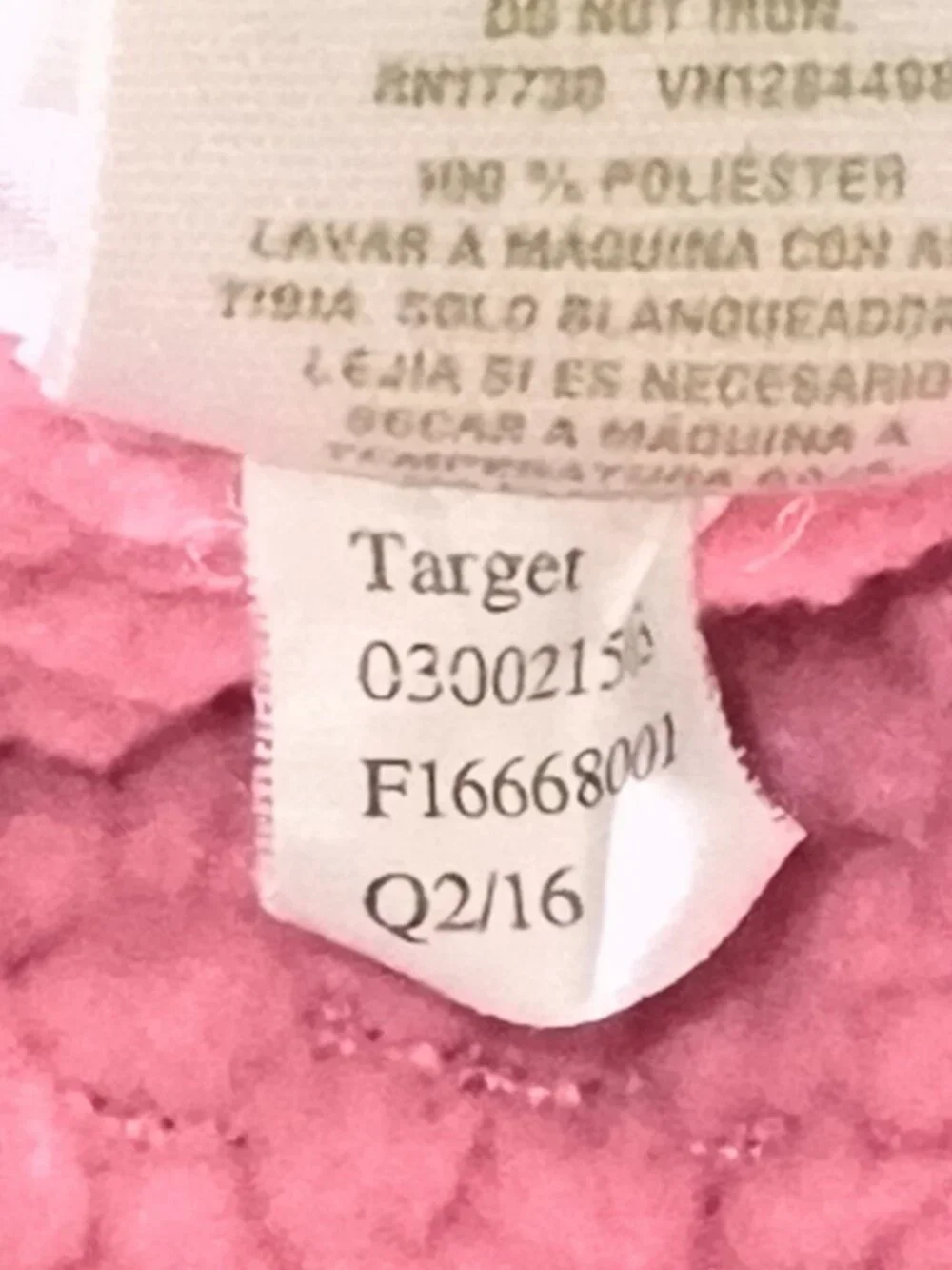 Circo Minky Dots Patchwork Squares Pink Sherpa Lovey Security Blanket 30